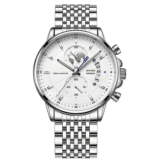 Men’s Maritime Globe Dial Quartz Watch