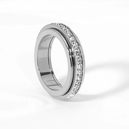 Women’s Stainless Steel Rotating Spinner Ring
