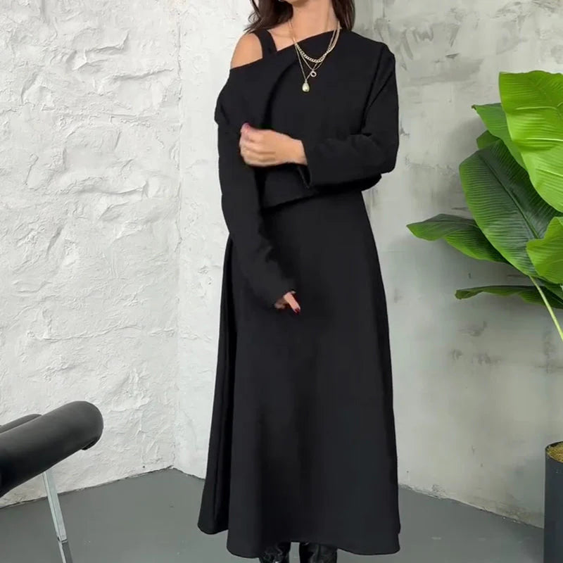 Women’s Ribbed Knit 2-Piece Midi Dress Set