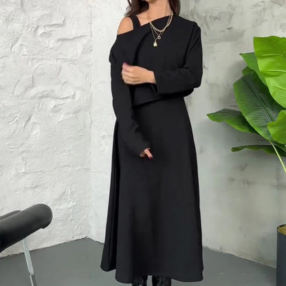 Women’s Ribbed Knit 2-Piece Midi Dress Set
