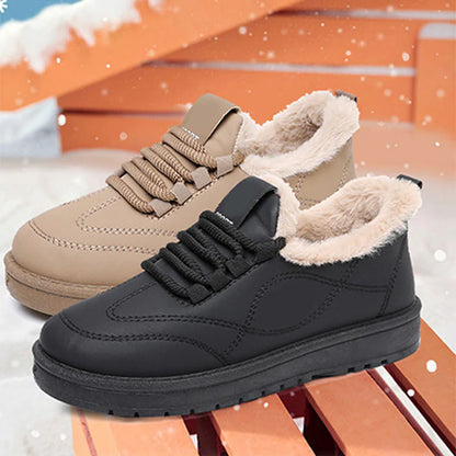 Women’s Plush-Lined Water-Resistant Lace-Up Platform Winter Shoes