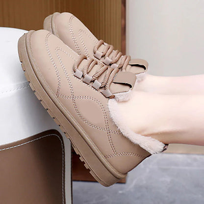 Women’s Plush-Lined Water-Resistant Lace-Up Platform Winter Shoes