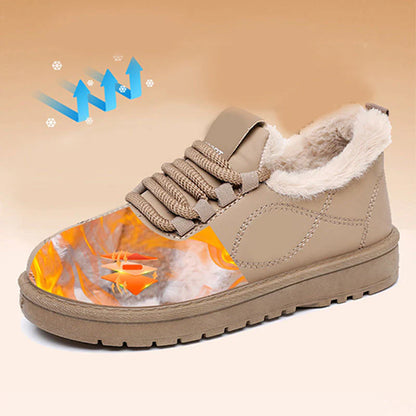 Women’s Plush-Lined Water-Resistant Lace-Up Platform Winter Shoes