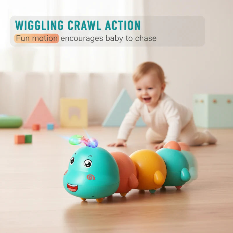 Electric Wiggling Caterpillar Light-Up Toy
