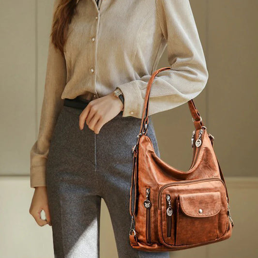 Women’s Convertible Multi-Pocket Waterproof Shoulder Bag