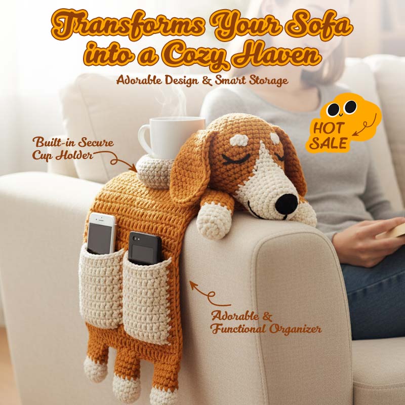 Dog Armrest Storage Organiser With Cup Holder