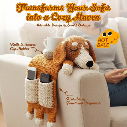Dog Armrest Storage Organiser With Cup Holder