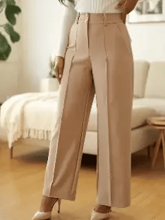 Women’s High Waist Wide Leg Smart Trousers
