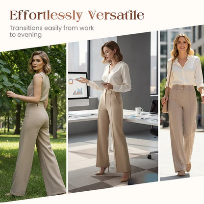 Women’s High Waist Wide Leg Smart Trousers