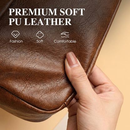Women’s Soft Leather-Look Crossbody Handbag