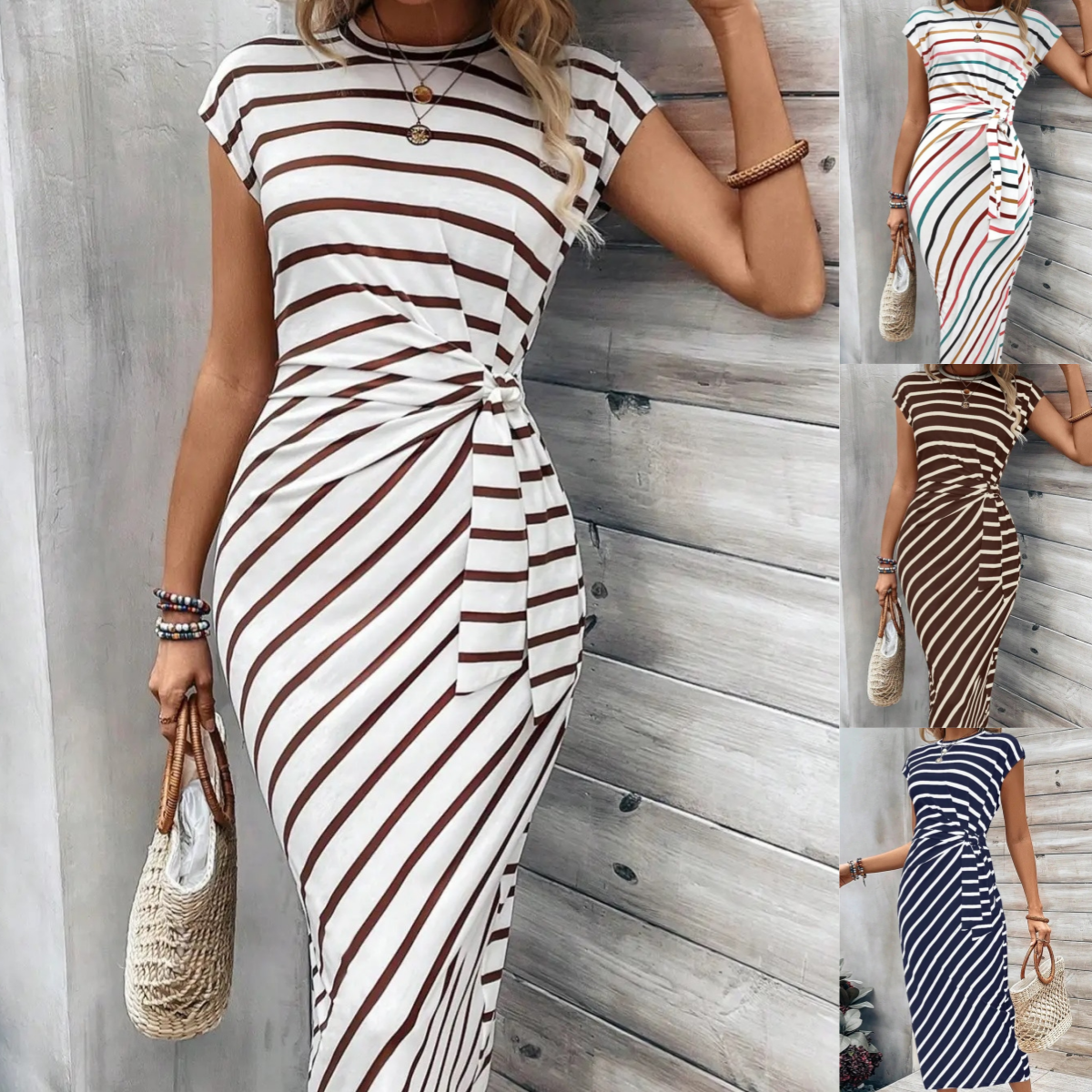 Women’s Seralina Colour-Block Tie Waist Maxi Dress