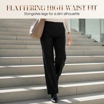 Women's High-Waisted Glitter Trousers