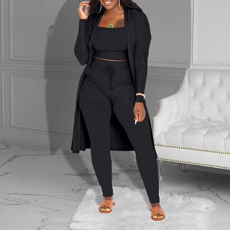 Women’s Arlisse Ribbed Three-Piece Lounge Set