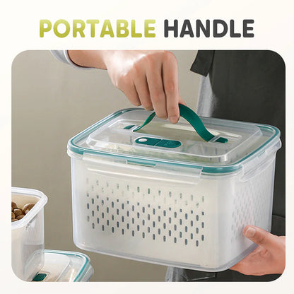 Food Storage Container with Removable Drainer & Airtight Lid