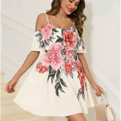 Women’s Elara Bohemian Cut-Out Shoulder Dress