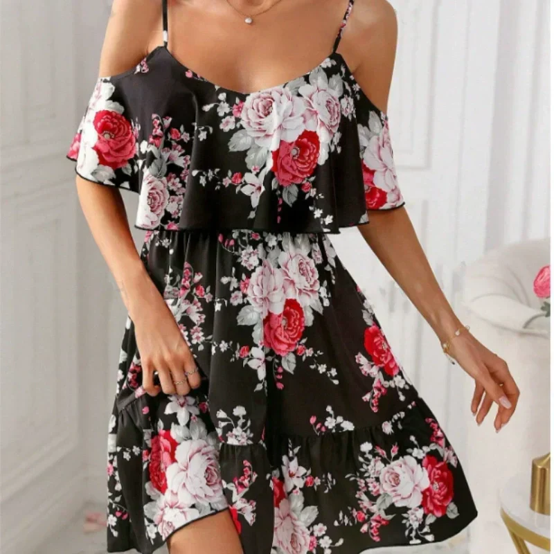 Women’s Elara Bohemian Cut-Out Shoulder Dress