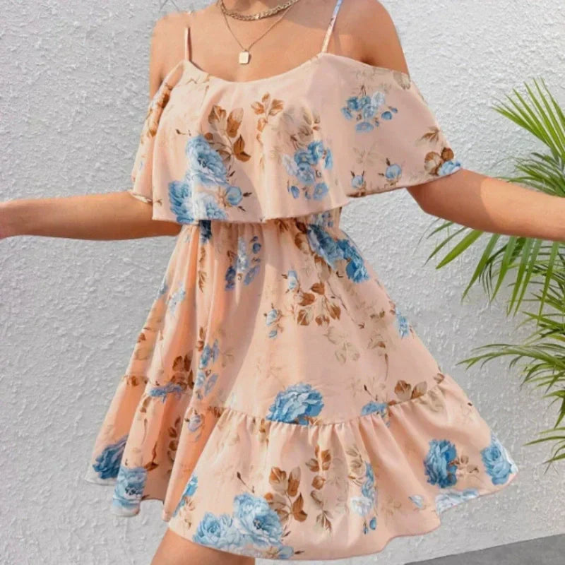 Women’s Elara Bohemian Cut-Out Shoulder Dress
