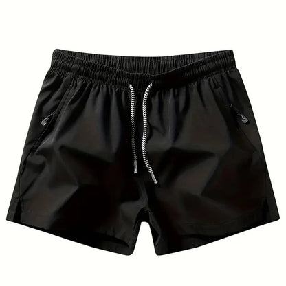 Men’s Quick-Dry Athletic Shorts with Zip Pockets