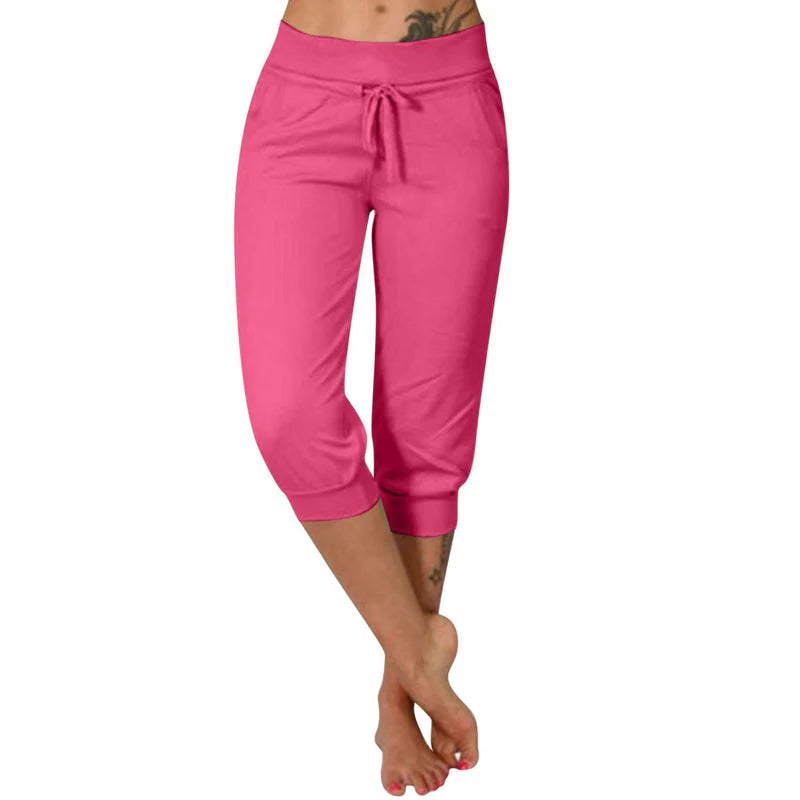 Women's Drawstring Cropped Joggers