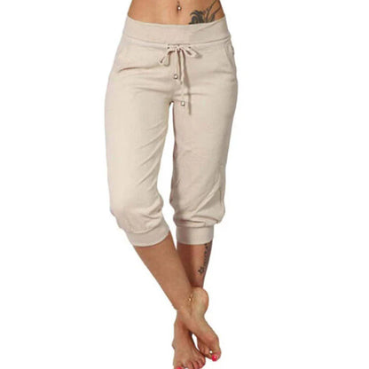 Women's Drawstring Cropped Joggers