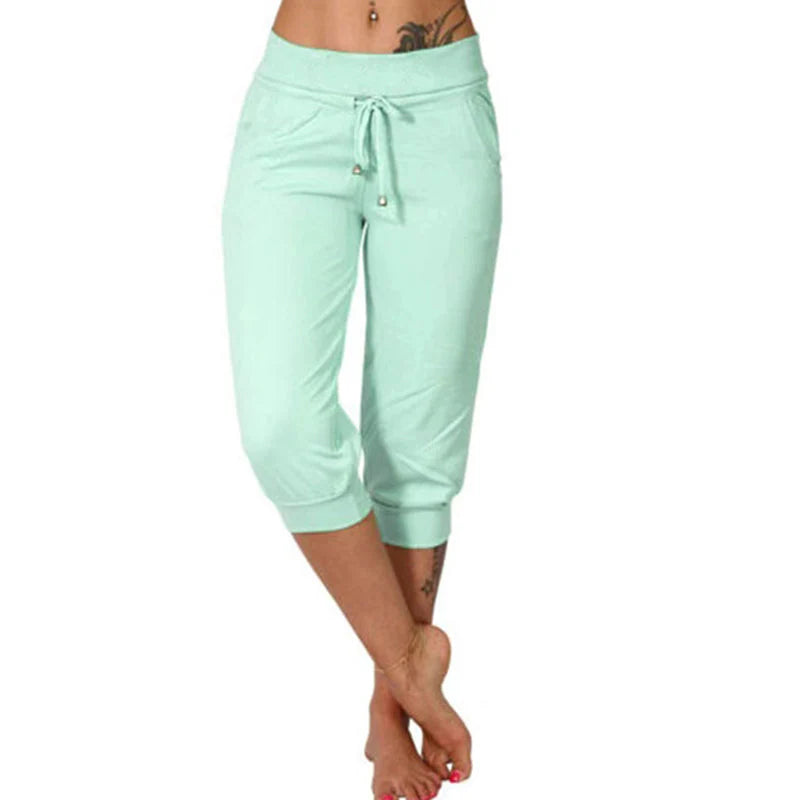 Women's Drawstring Cropped Joggers