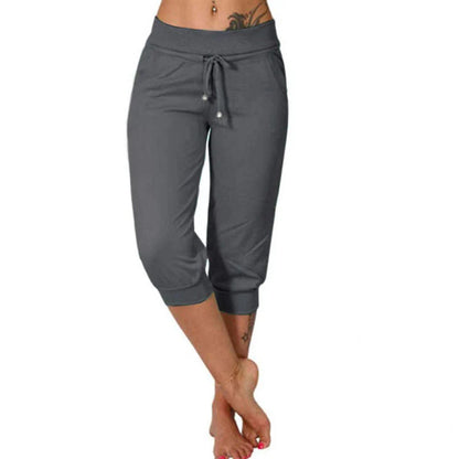 Women's Drawstring Cropped Joggers