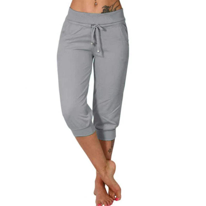 Women's Drawstring Cropped Joggers