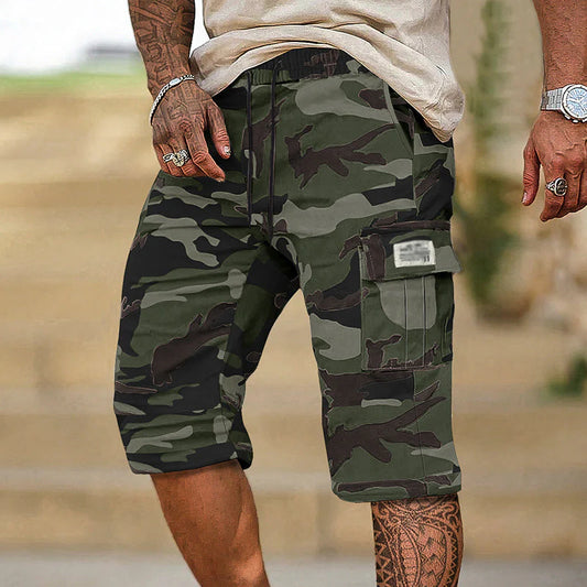 Men’s Camouflage Multi-Pocket Cargo Shorts