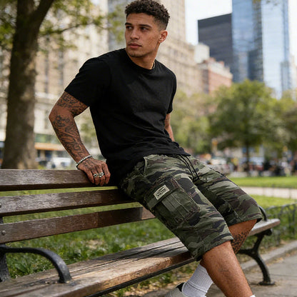 Men’s Camouflage Multi-Pocket Cargo Shorts