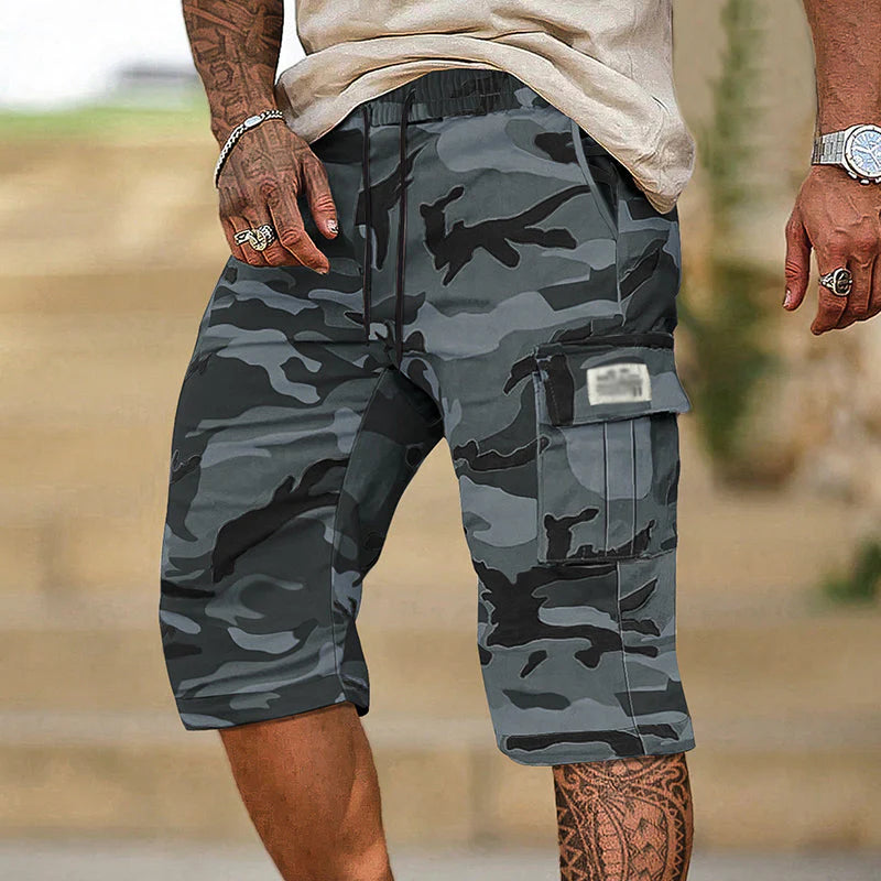Men’s Camouflage Multi-Pocket Cargo Shorts
