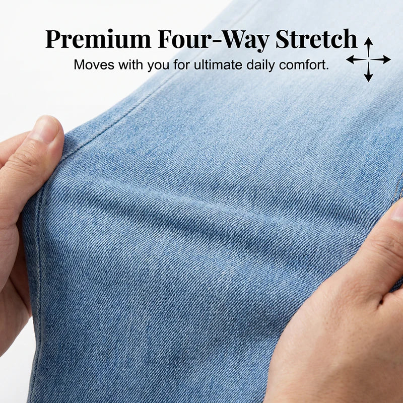 High-Waist Stretch Flared Denim Jeans
