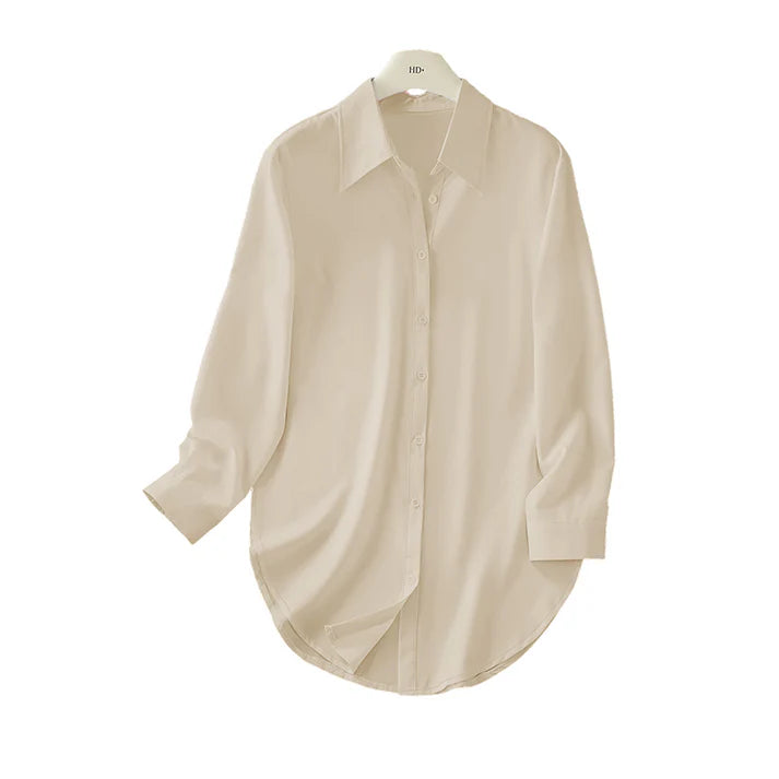 Women's Long-Sleeve High-Low Hem Shirt