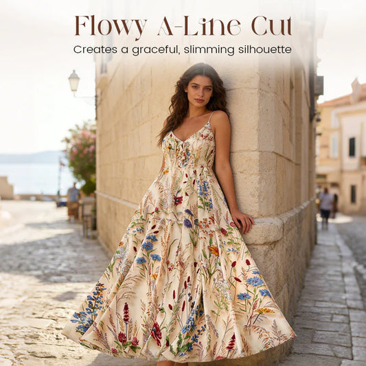 Women's Plus-Size Floral Midi Dress