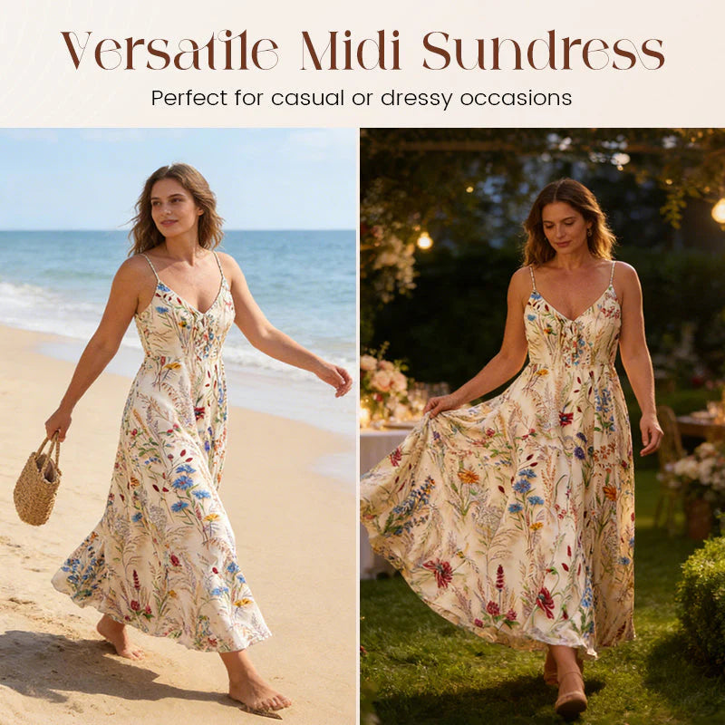 Women's Plus-Size Floral Midi Dress