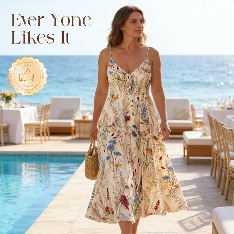 Women's Plus-Size Floral Midi Dress
