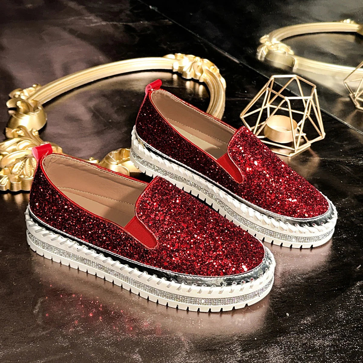 Women’s Sequin Slip-On Comfort Shoes