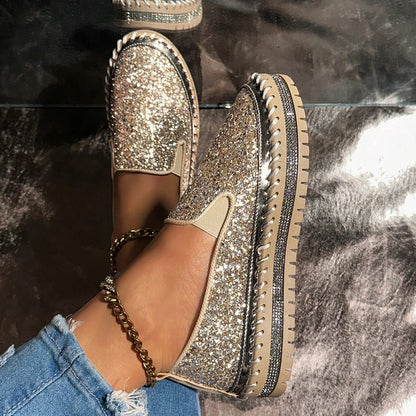Women’s Sequin Slip-On Comfort Shoes