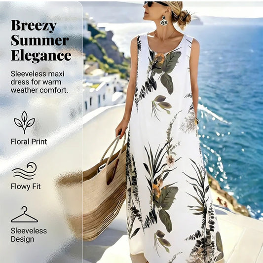 Women’s Sleeveless Flowing Maxi Dress