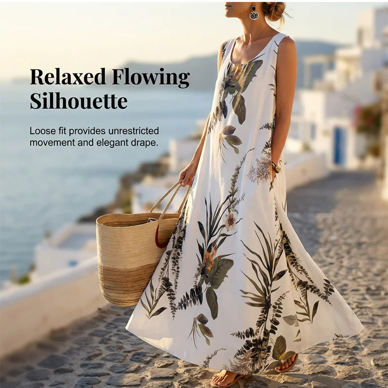 Women’s Sleeveless Flowing Maxi Dress