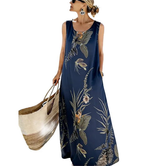 Women’s Sleeveless Flowing Maxi Dress