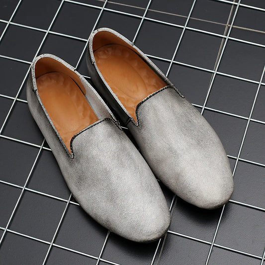 Men’s Pointed Toe Flexible Slip-On Flat Shoes