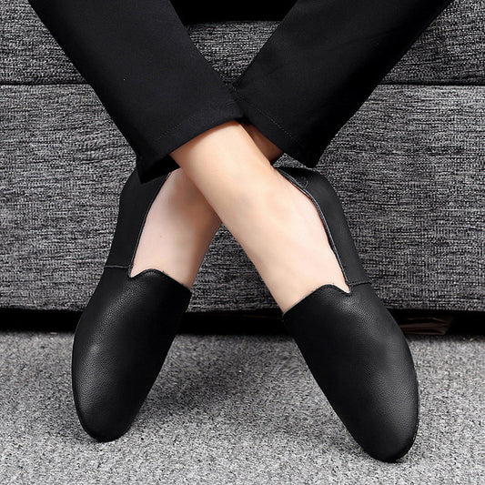 Men’s Pointed Toe Flexible Slip-On Flat Shoes