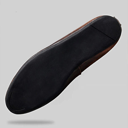 Men’s Pointed Toe Flexible Slip-On Flat Shoes