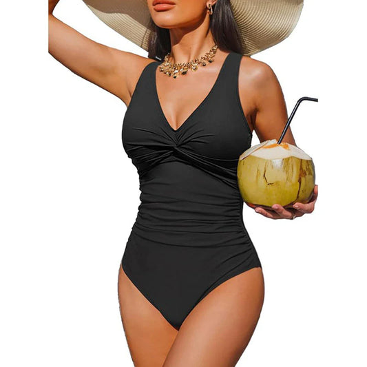 Women's Ruched Twist-Front Swimsuit