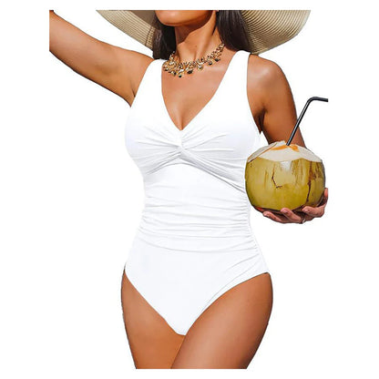 Women's Ruched Twist-Front Swimsuit