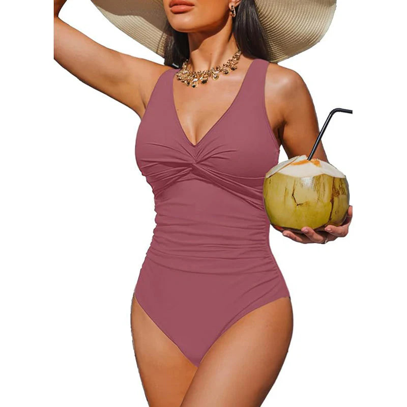 Women's Ruched Twist-Front Swimsuit