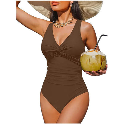 Women's Ruched Twist-Front Swimsuit