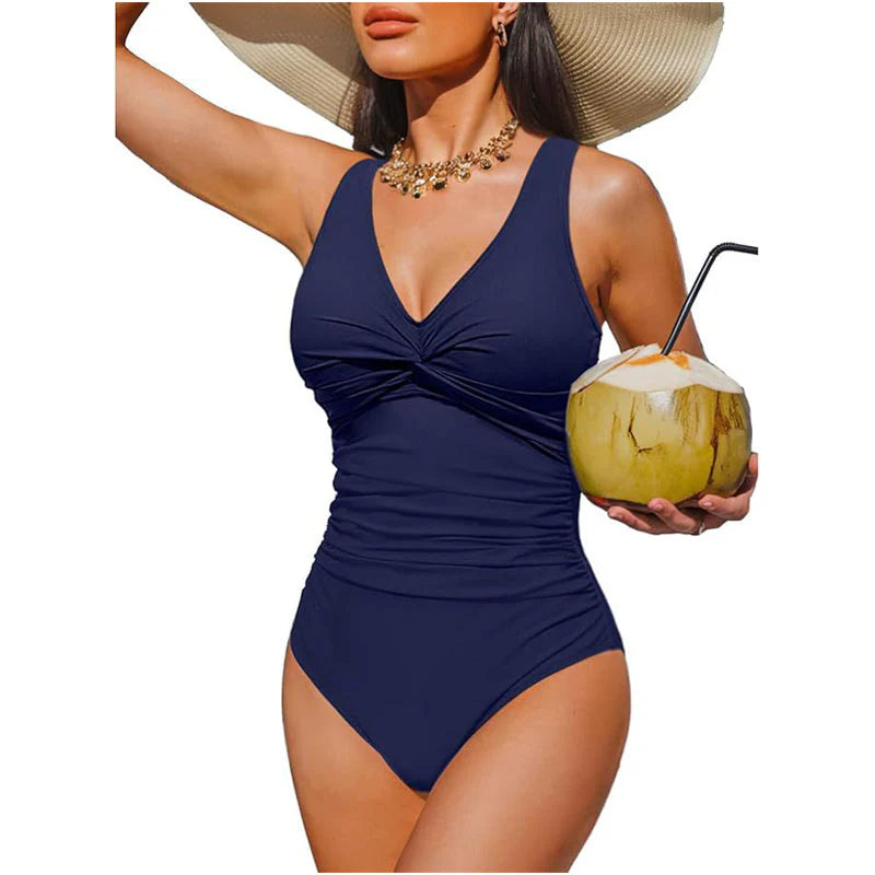 Women's Ruched Twist-Front Swimsuit