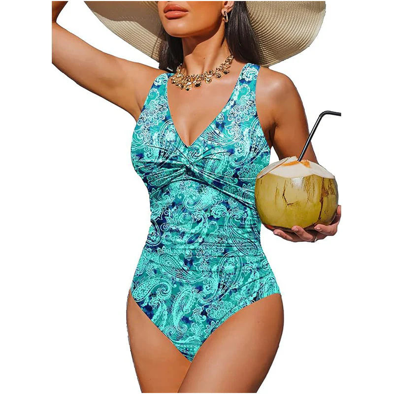 Women's Ruched Twist-Front Swimsuit