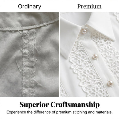 Women’s Elegant Lace Long Sleeve Button Blouse